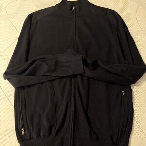Cutter & Buck Men's Black Midweight Zip Front Jacket Size Large Pockets